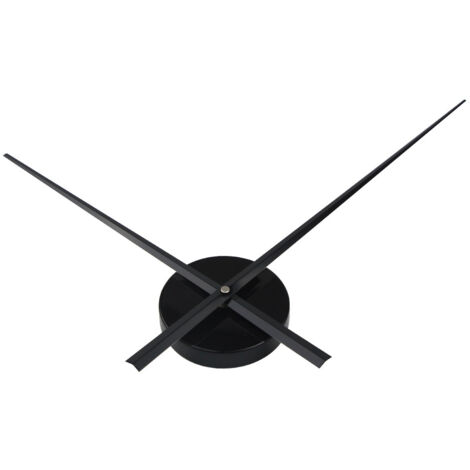 Aiguilles d'horloge 3D - Grandes aiguilles d'horloge murale 3D - Décoration Art déco. Horloge à quartz. Accessoires (Noir)