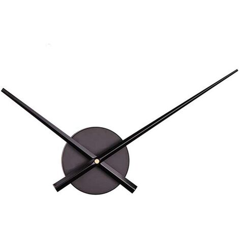 Aiguilles D'horloge Bricolage Aiguilles Horloges Murales Accessoires de Mécanisme D'horloge à Quartz 3D (Noir sans Batterie)