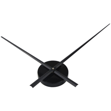 Aiguilles d’horloge murale 3D en métal noir – Grand modèle Art déco pour horloge à quartz, kit complet (aiguille heure + minute)