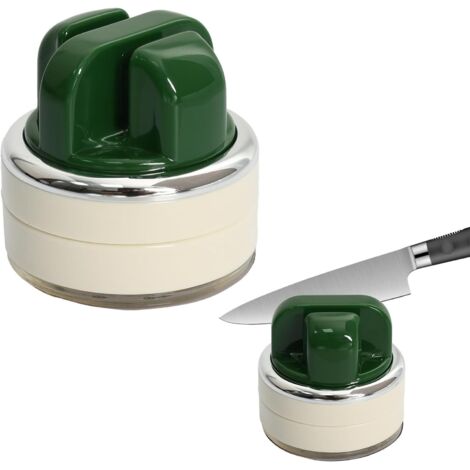 Aiguiseur Couteaux à Ventouse Affuteur de Couteaux Manuel Aiguiseur Couteau Vert Professionnel Knife Sharpener Ustensiles de Cuisine
