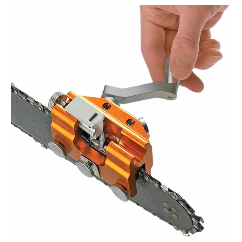 Lucky-88 - Aiguiseur de chaîne à main portable (jaune grand (1 tête de meulage))