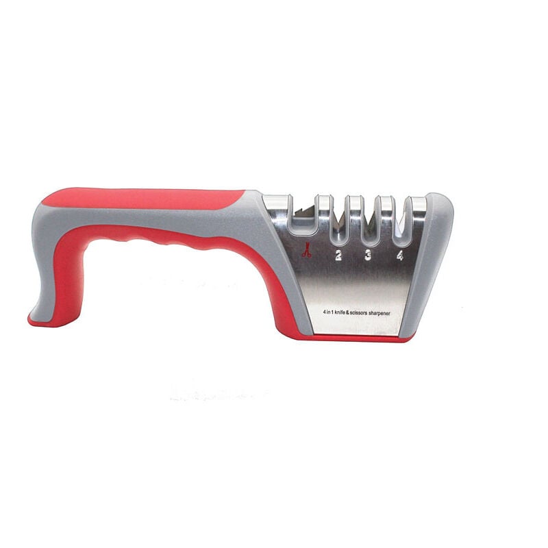 Fei Yu - Aiguiseur de couteaux 4 en 1, gadget de cuisine domestique polyvalent, outil de ciseaux d'affûtage en acier au tungstène, bâton de pierre à