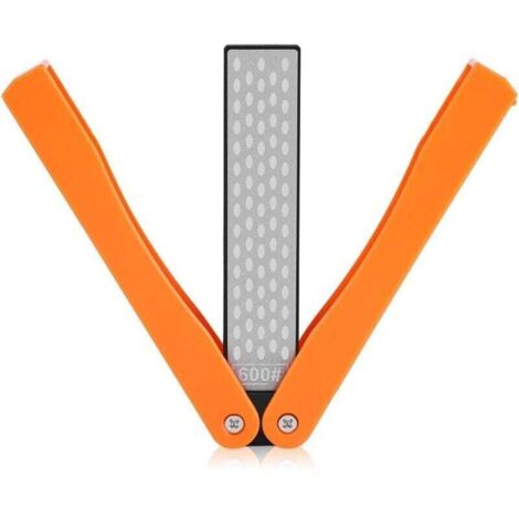 Aiguiseur de couteaux à grains 400/600, pierre à aiguiser diamantée double face pliable pour le camping en plein air