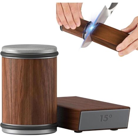 Aiguiseur De Couteaux à Roulettes Avec Pierre Diamant Double Face - Angle Magnétique Réglable 15°-20° Pour Cuisine