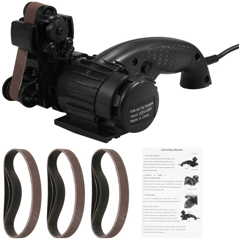 Lifcausal - Aiguiseur de couteaux électrique de petite taille 1,5 a avec réglage de l'angle, vitesse variable en continu, outil d'affûtage de