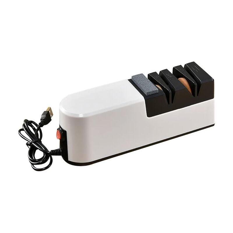 Ahlsen - Aiguiseur de Couteaux éLectrique Rapide usb AffûTeur RéGlable Automatique 3 éTapes pour Couteaux Ciseaux AffûTeur Domestique