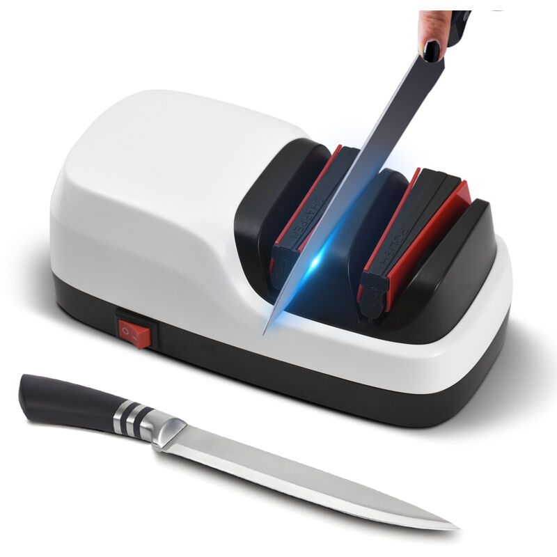Lifcausal - Aiguiseur de couteaux électrique Système d'affûtage de couteaux en 2 étapes pour un affûtage et un polissage rapides Aiguiseurs de