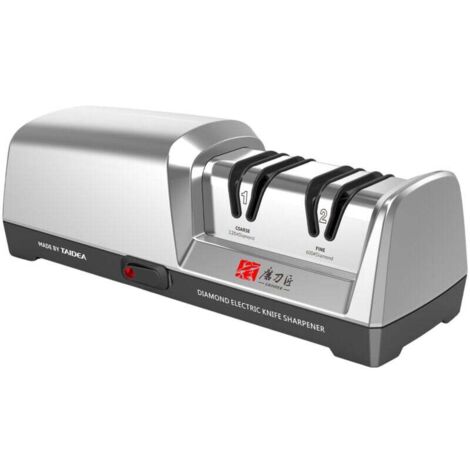 Aiguiseur de couteaux électrique TG2302, 15 et 20 degrés, système à 3 étapes, en acier inoxydable, pour couteaux de cuisine avec fonction d'affûtage et de polissage rapides