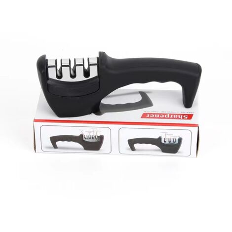 Aiguiseur de couteaux manuel à 3 niveaux pour polir, affûter et réparer les couteaux de cuisine, accessoires pour couteaux de cuisine