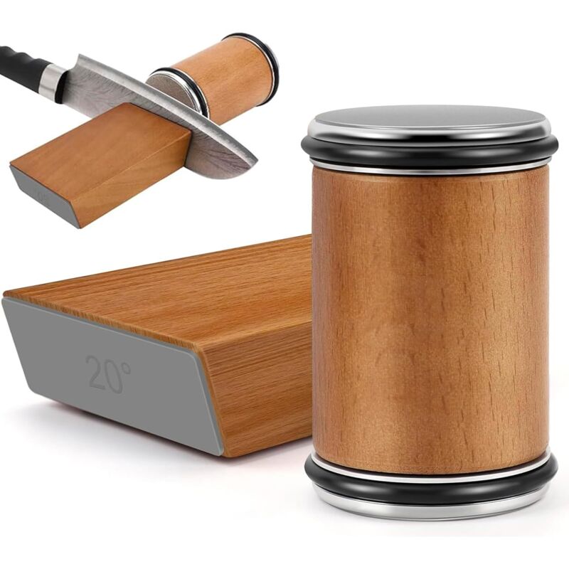Tigrezy - Aiguiseur de couteaux roulant pour couteaux de cuisine - Affûtage de couteaux roulants - Kit d'outils d'affûtage de couteaux avec pierre à
