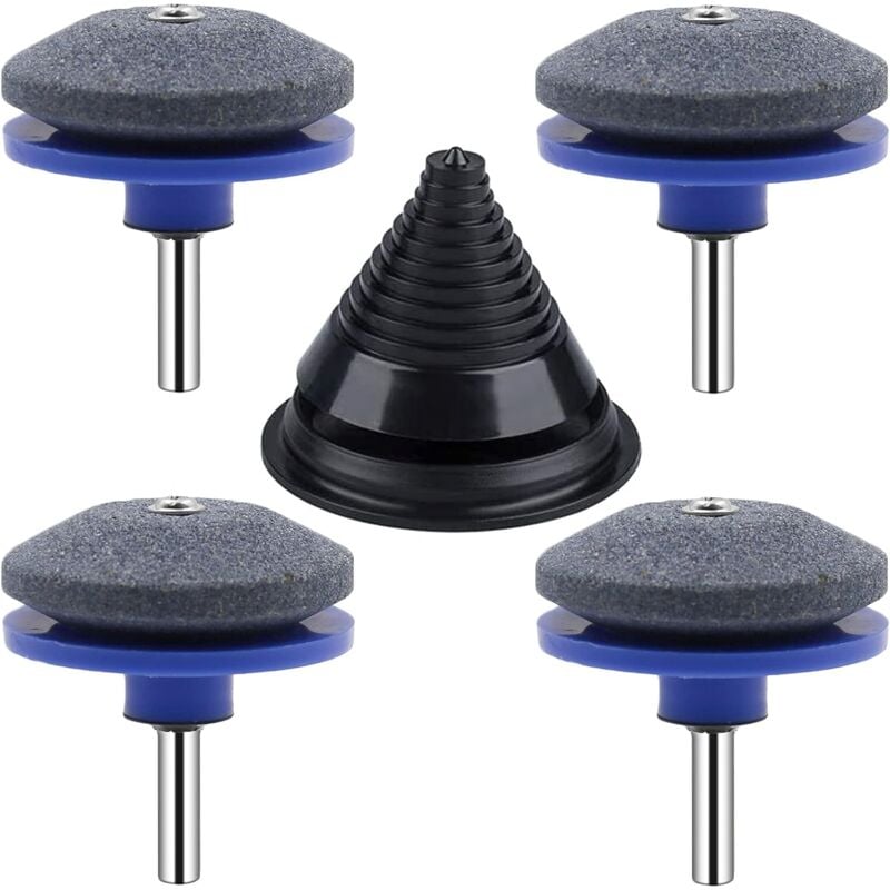 Fei Yu - Aiguiseur de tondeuse à gazon 5 pièces, outil d'affûtage de tondeuse à gazon, équilibrage de la lame de tondeuse à gazon, affûteur d'outils