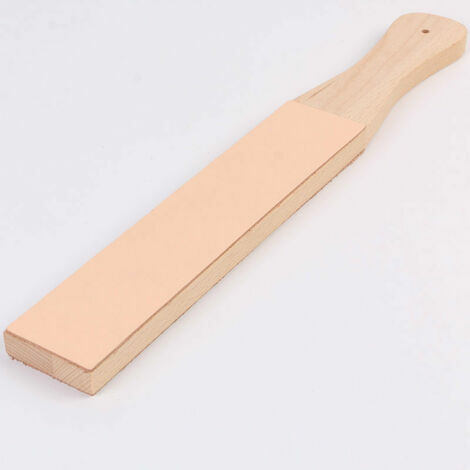 Aiguiseur Kit de courroie en cuir double face , aiguiseur de couteaux, Strop d’affûtage en Cuir Premium bloc pour couteaux