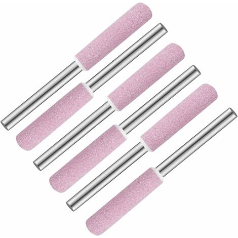 Aiguiseurs de tronçonneuse Burr 4 mm en diamant pour affûter et affûter les tronçonneuses，Lot de 6