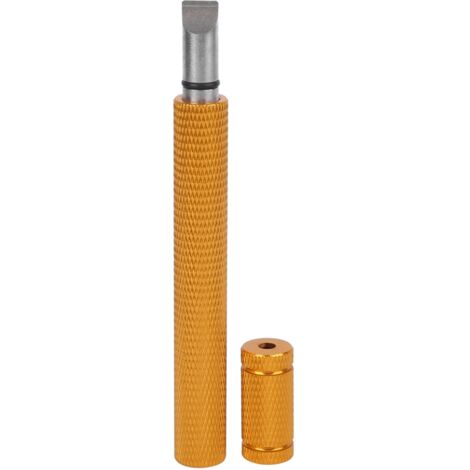 Aiguisoir de fers de golf en acier inoxydable avec manche en alliage d'aluminium doré, outil d'affûtage et d'entretien pour rainures.