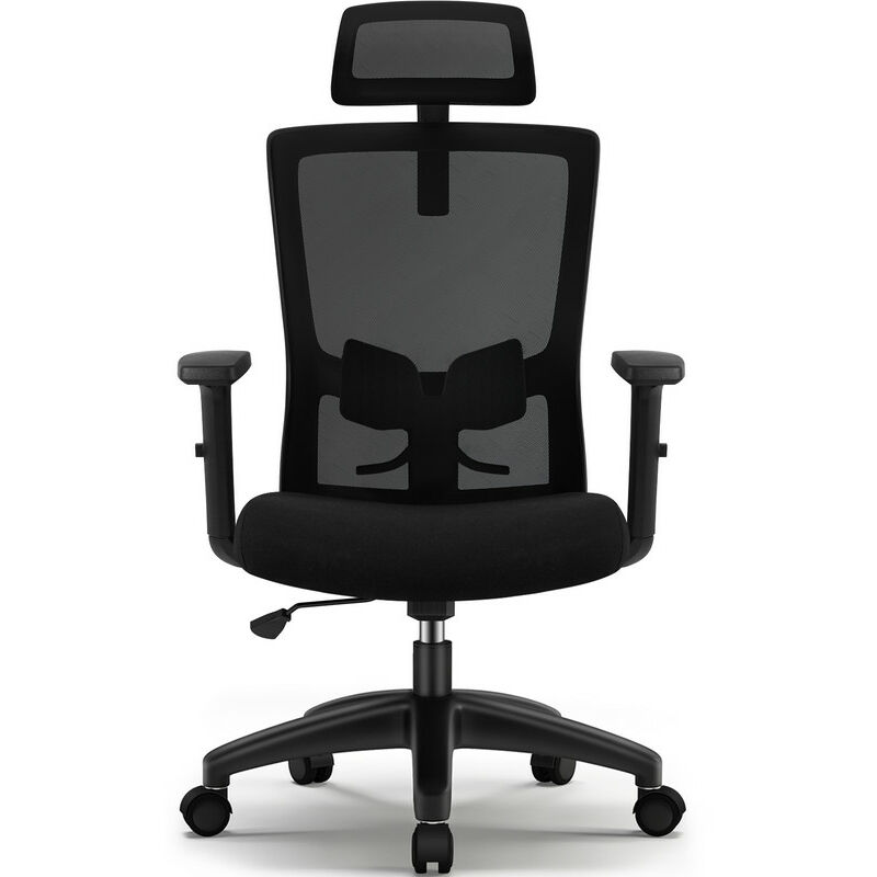 Chaise - de Bureau, Fauteuil de Bureau, Dossier Ergonomique Inclinable en Maille, Soutien Lombaire Ajustable, Hauteur Accoudoirs Appui-tête
