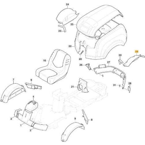 AILE INTERNE SX PARK ORIGINAL STIGA - 337491257/0