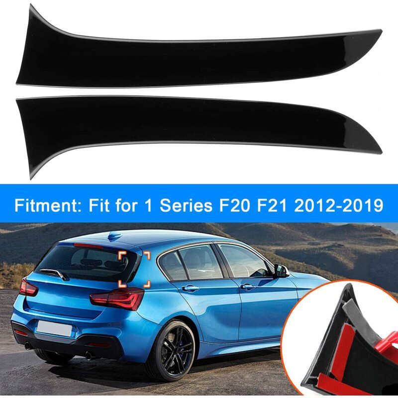 Ailerons latéraux de fenêtre arrière, pour 1 série F20 F21 2012-2019 2 pièces Aileron latéral de fenêtre arrière Aile Couvercle d'habillage