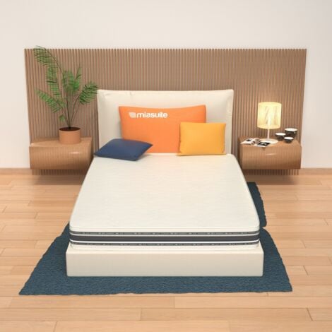 MIASUITE AILIME SRL Materasso Memory Foam Una Piazza E Mezza 120X200 Alto 22 CM Ortopedico con Dispositivo Medico SOMMO