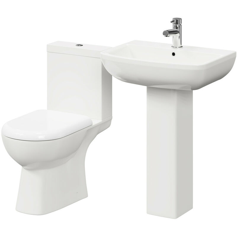 Ailsa 600mm Full Pedestal Basin and Toilet Suite