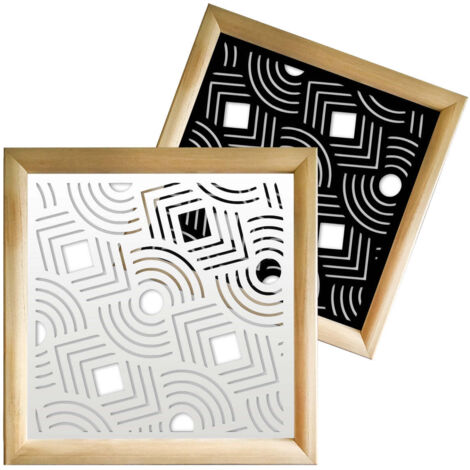 AIM - Moduli Decorativi in Legno e PVC - Misura: 73x73 cm - Colore: bianco