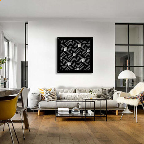 AIM - Pannello in PVC traforato - Parasole - Colore: nero - Misura: 48x48 cm