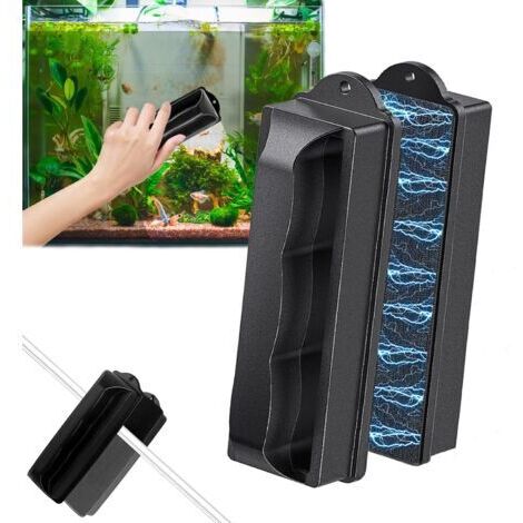 Aimant Aquarium Nettoyage,Eponge Aquarium Vitre,Forte Nettoyeur de vitre magnétique,Aimant Aquarium,Eponge Aquarium Nettoyage Brosse Magnétique Aquari