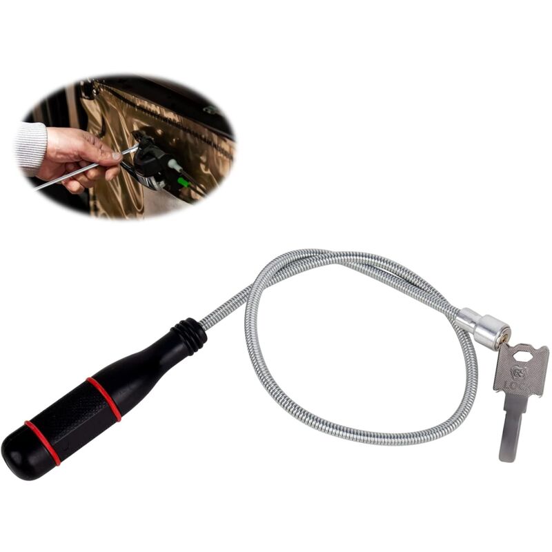 Aimant Auto ManYing Outil de Ramassage Magnétique Flexible Pickup Tool Outil Récupérateur Aimanté Puissant Tige Aimantée Portable Balais avec Poignée