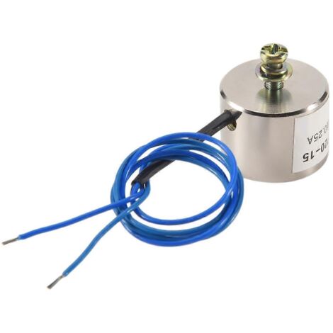 Aimant de levage électrique à ventouses, électroaimant 12 V CC, 2,5 kg (5,5 lb), 20 x 15 mm