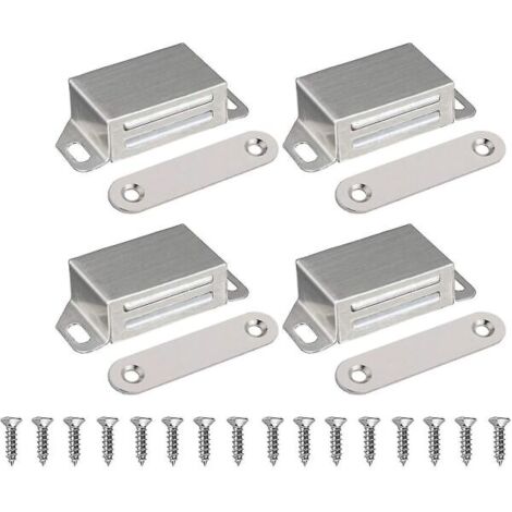 Aimant de porte de placard à fermeture magnétique - Aimant de porte à verrouillage magnétique, aimant pour meubles, aimant de placard en acier inoxydable de 10 kg de puissance
