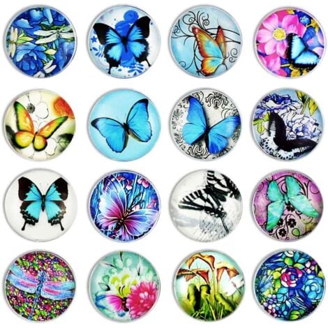 Aimant de réfrigérateur en cristal avec beau motif de papillon pour armoire de bureau, tableau blanc et photo Home Decor Magnet