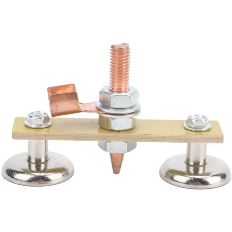 Aimant de soudure double connexion à la masse avec plaque isolante en fer, outil de pointage 4mm