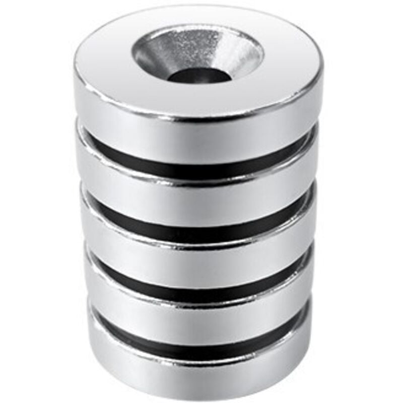 Aimant en néodyme RS PRO Ø 4.5mm, épaisseur 4mm ( Prix pour Barrette de 5 )