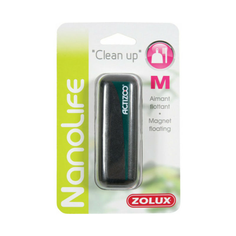 Zolux - Aimant nettoyeur flottant pour paroi d'aquarium Clean up - Taille M