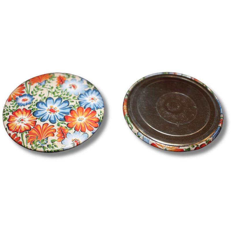 Aimant folklorique Opole, fleurs beiges