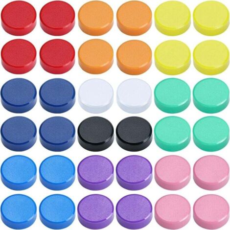 Aimant Frigo 40pcs Aimants Tableau Magnétique Aimant Puissant Petit Rond Colorés Décoratifs Magnet pour Tableau Blanc Réfrigérateur (10 Couleurs)