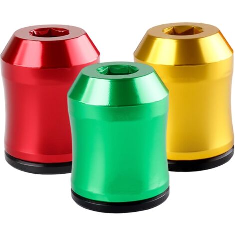 Aimant magnétique puissant en alliage d'aluminium haute dureté et démagnétisant, avec poignée hexagonale 6,35 et anneau magnétique pour perceuse électrique (lot de 3).