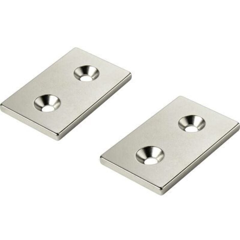 Aimant permanent rectangulaire N35 température limite (max.) : 80 °c Conrad Components W40L25T5-2M4