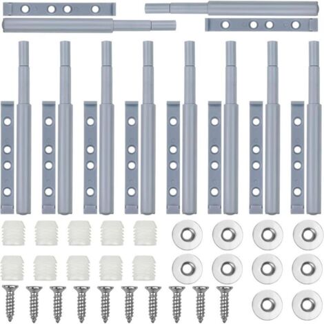 Aimant Porte Placard, 10 Pièces Push to Open Poussoir Pression Loquet Magnetique, Amortisseur Ferme Porte Poussant, Rebondeur de Tiroir D'armoire, Poussoir Placard Fermeture Magnétiques