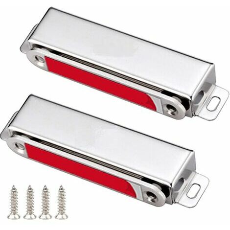 Aimant Porte Placard Puissant 28 Kg Loquet Magnétiques 2 Pièces Acier Inoxydable Loqueteaux De Porte Fermeture Aimanté Pour Meuble Aimant Puissant Robuste Pour Tiroirs, Porte De Douche, Armoire