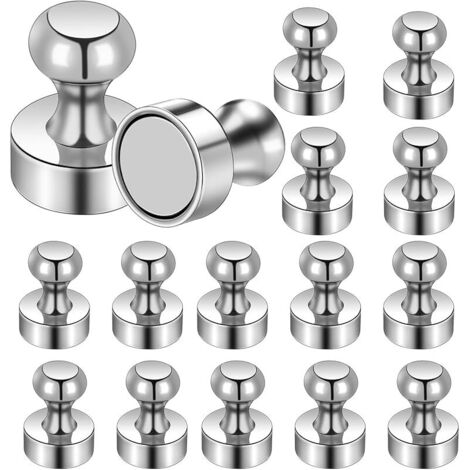 Aimant Puissant Aimant Frigo Aimant Neodyme pour Tableau Magnétique Blanc,Tableau,Bureau,école,RéFrigéRateur,16 Pièces 12x16mm