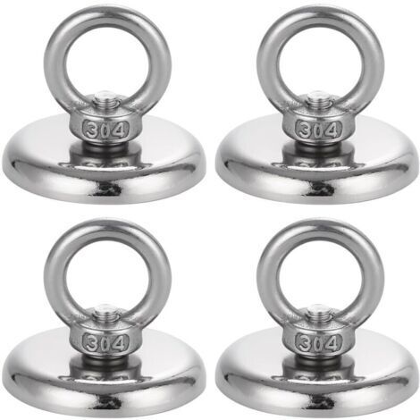 Aimant puissant, aimant néodyme de 50 kg, diamètre extra-large de 42 mm, aimant néodyme pour la pêche, force magnétique super forte, convient aux opérations industrielles, scientifiques, de pêche magn