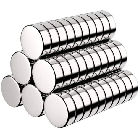 Aimants 60Pcs, Aimant En Néodyme Ultra Puissant Pour Frigo, Petits Aimants Ronds Pour Réfrigérateur, Plaque Magnétique, Porte, Tableau Noir, Carte - Boîte De Rangement Gratuite Incluse-10X3Mm