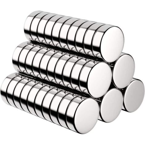 Aimants 60Pcs, Aimant En Néodyme Ultra Puissant Pour Frigo, Petits Aimants Ronds Pour Réfrigérateur, Plaque Magnétique, Porte, Tableau Noir, Carte - Boîte De Rangement Gratuite Incluse-10X3Mm