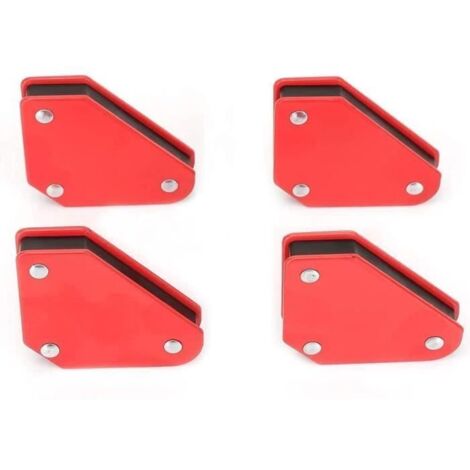 Aimants de soudage triangulaires - 4 pièces - force d\'angle de 45 90 135 degrés et de tirage de 9 lb
