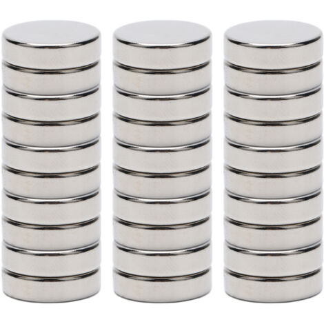 Aimants en néodyme ronds 15x4 mm - Lot de 30, puissants pour bricolage et frigo