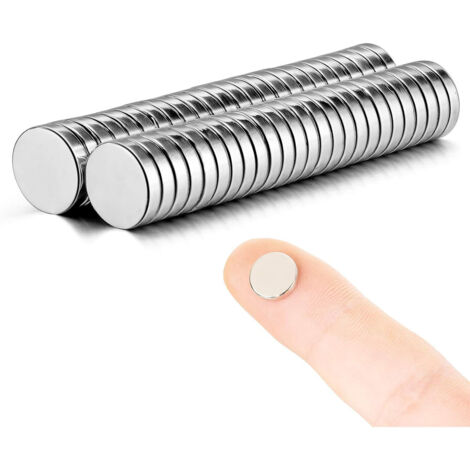 Aimants magnétiques ronds et fins pour réfrigérateurs, 10 mm x 2 mm, adaptés aux réfrigérateurs, aux travaux manuels de bureau et au bricolage.