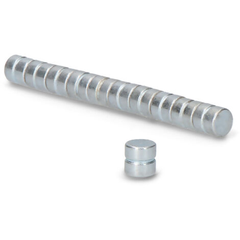 EDM – Lot de 10 aimants néodyme 5x5 mm – Force d'adhérence 7 N – Revêtement nickel anti-corrosion – Qualité N35