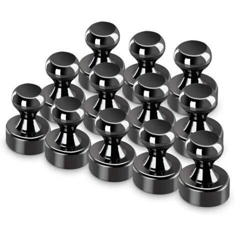 Aimants Néodyme, Petits Aimants Puissants en Punaise, 12 x 16 mm, pour Tableau Blanc, Tableaux Magnétiques, Bricolage, Lot de 12