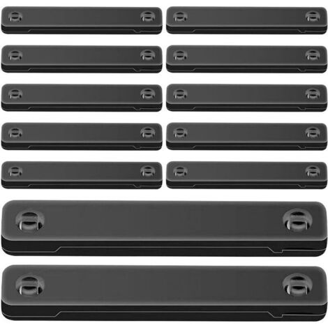 Aimants pour écrans, lot de 12 clips magnétiques autocollants - Accessoires pour portes, meubles, placards, entrée, chambre, salon, bureau, terrasse
