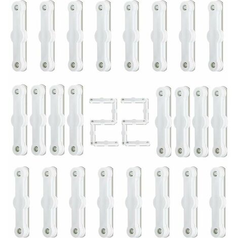 Aimants pour Moustiquaires, Fillis 22pièces Bandes magnétiques Clips magnétiques Autocollants Clips pour moustiquaires de fenêtres sans percer Fixation